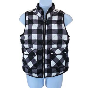 Buffalo Plaid Puffer Vest boho cottagecore peasant boho granola girl warm soft